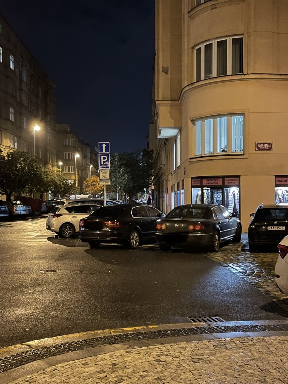 Auta parkujici v krizovatkach 