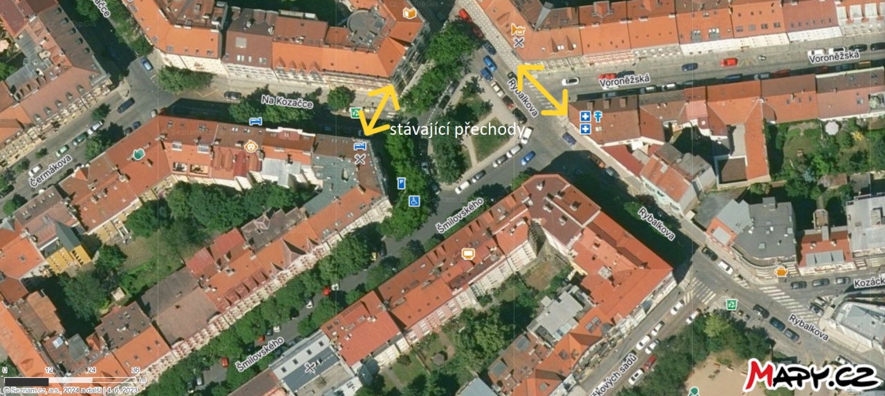 Chybějící přechod pro chodce