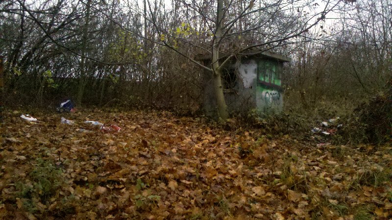 Nepořádek na chodníku Na Okrouhlíku