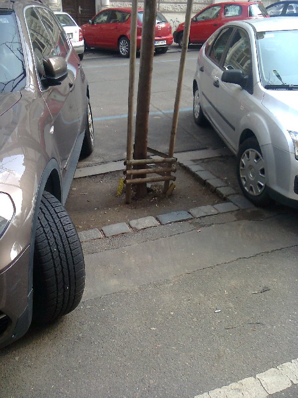 Problematické parkování na chodníku v Budečské ulici