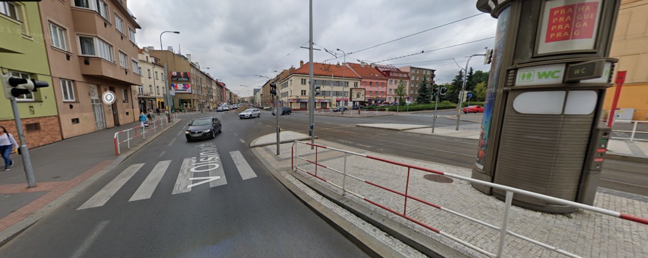 Nebezpečné přecházení ulice V Olšinách