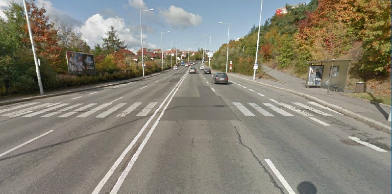 Nebezpecny prechod 4 proudove silnice