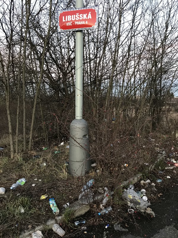Odpadky / skládka u Libušské (v ústí Chýnovské)