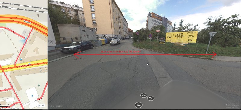 Přechody pro chodce v ulici Skloněná