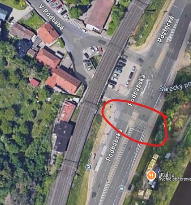 Nastavení semaforů v ulici Podbabská x V podbabě