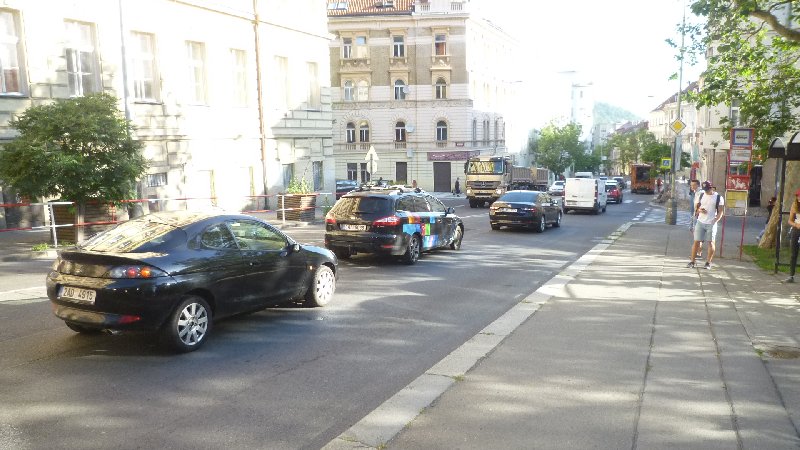 Nebezpečný přechod v ulici U Santošky