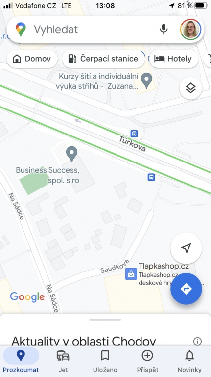 Posunutí přechodu pro chodce Türkova