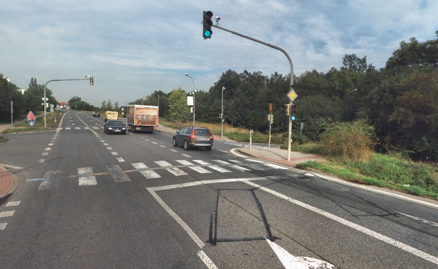 Světelná signalizace Českobrodská x Lomnická