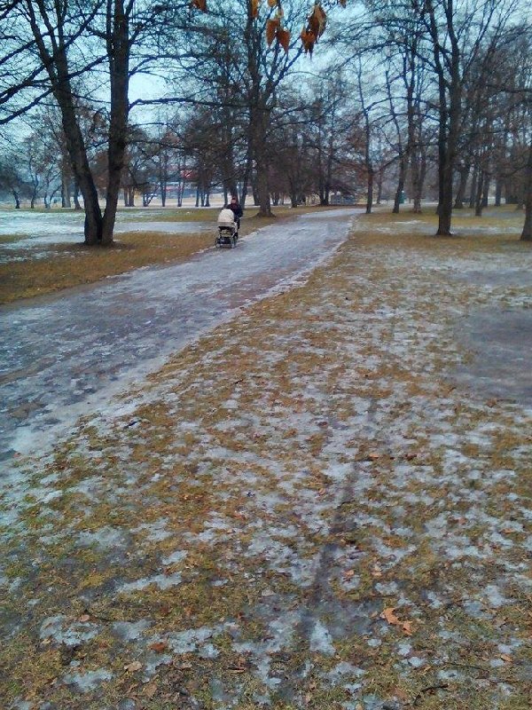 Důležitá cesta v Letenských sadech bez zimní údržby